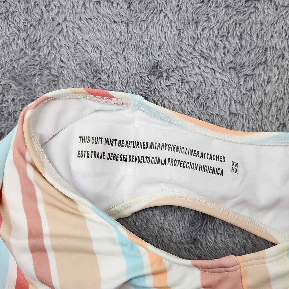Xhilaration Bikini Bottoms Juniors L Multicolor Striped Hipster Swim 238 15 1084 - Picture 7 of 11